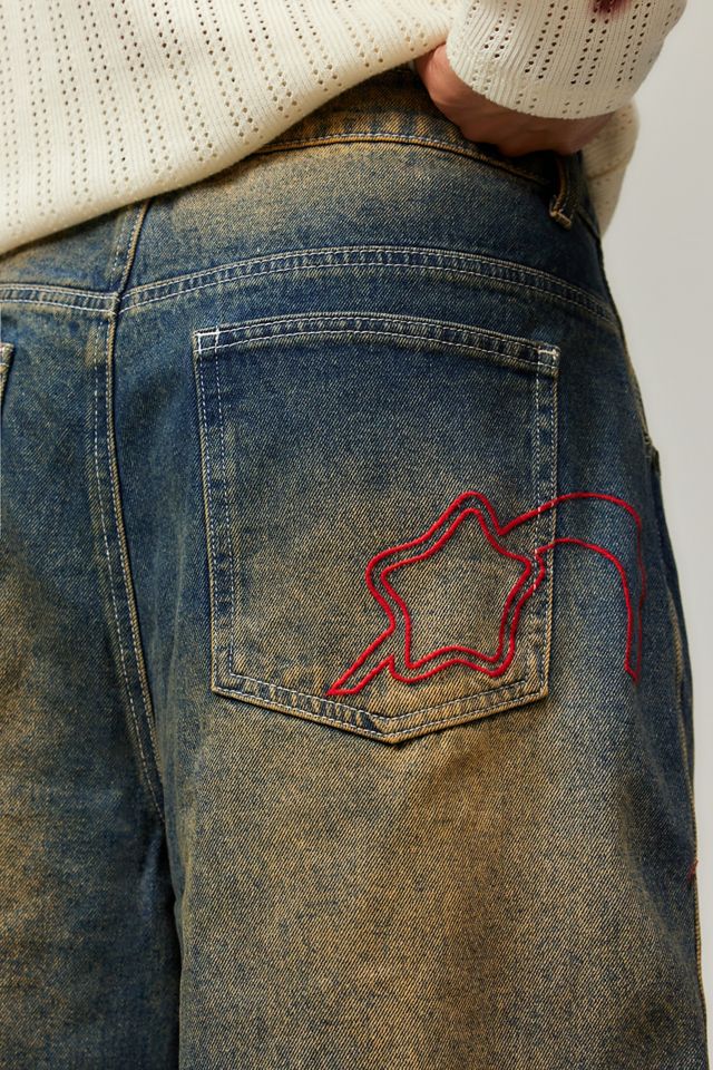 Jaded London Bronx Dark Rinse Denim Jumbo Shorts #1