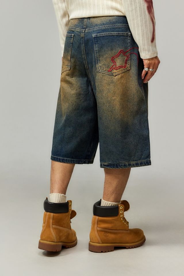 Jaded London Bronx Dark Rinse Denim Jumbo Shorts #3