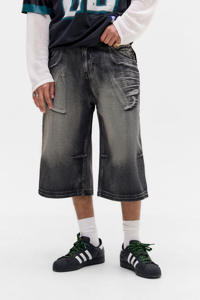 Jaded London Black Ethereal Colossus Jorts | Urban Outfitters UK