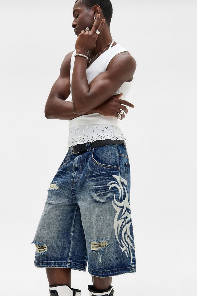 Jaded London Blue Blade Colossus Jorts #6