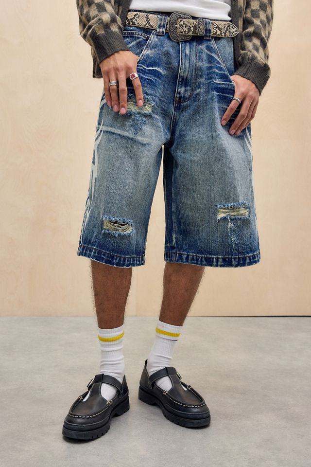 Jaded London Blue Blade Colossus Jorts #3