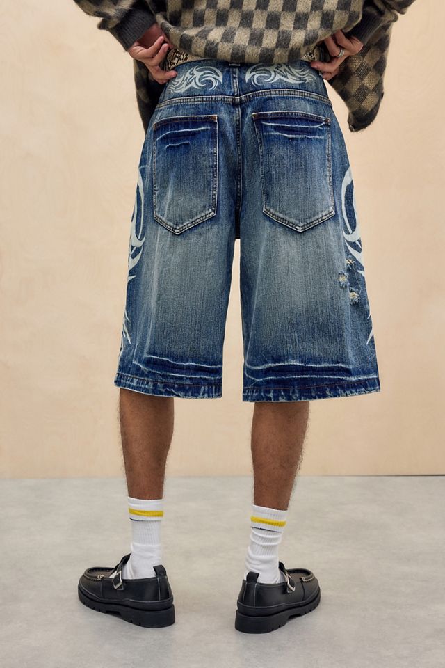 Jaded London Blue Blade Colossus Jorts #4