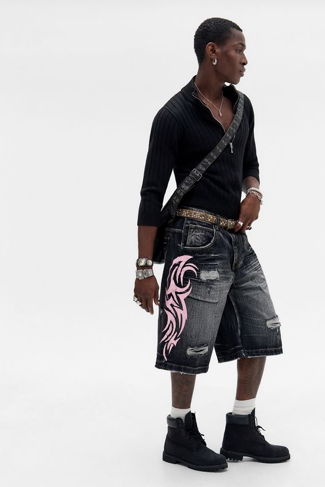 Jaded London Pink Blade Colossus Jorts #6