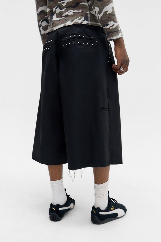 Jaded London Black Studded XL Goliath Baggy Shorts | Urban