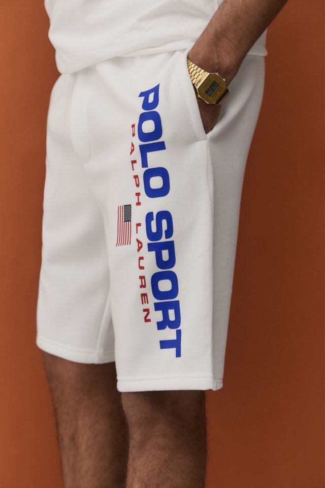 White polo 2024 sport shorts