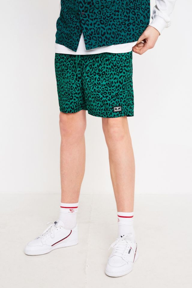 obey leopard easy shorts