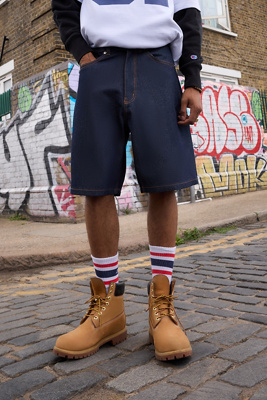 XLARGE Indigo Old OG Denim Shorts - Rinsed Denim 32 at Urban Outfitters