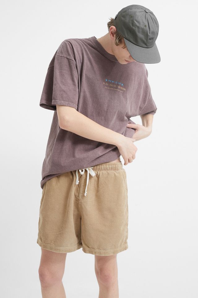 BDG Tan Corduroy Drawstring Shorts #2