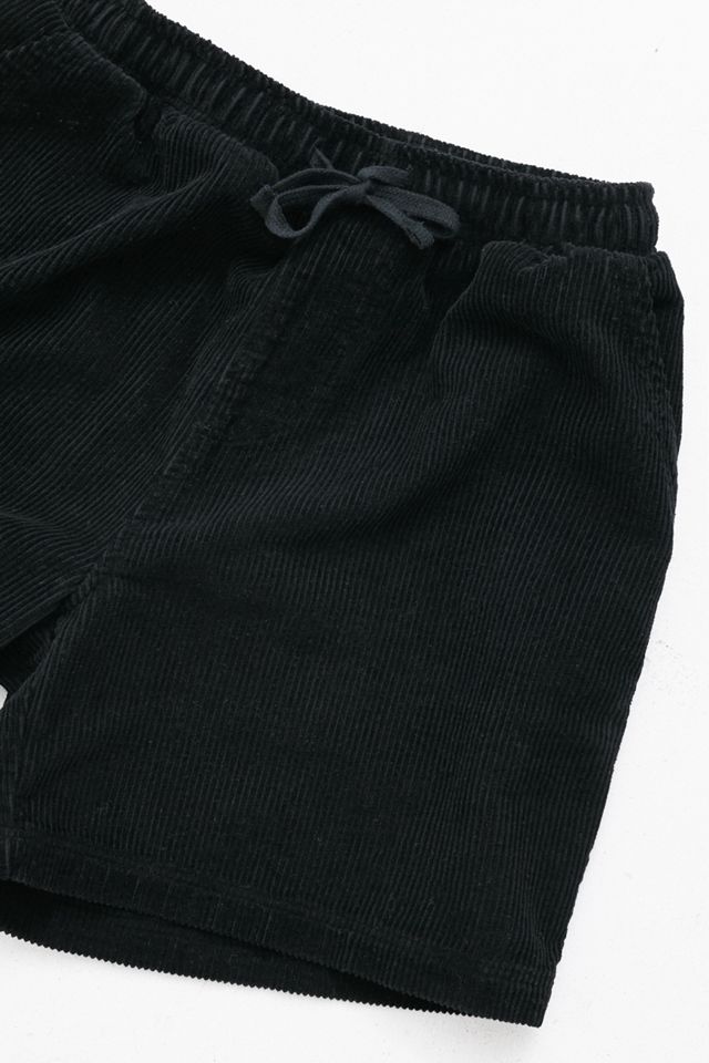 BDG – Shorts aus Cord in Schwarz mit Kordelzug #1