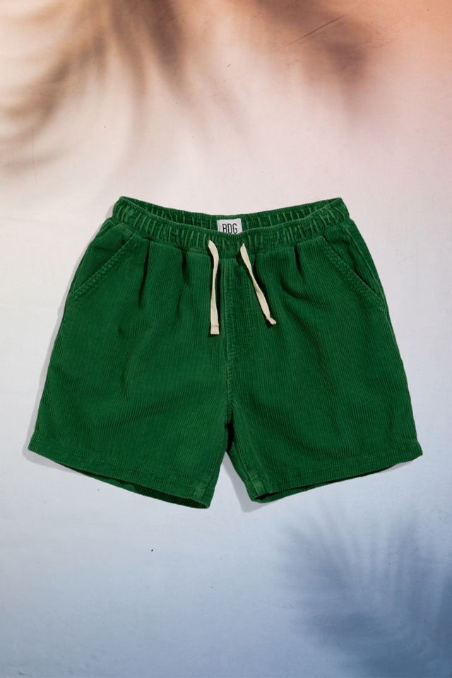 Green Corduroy Shorts