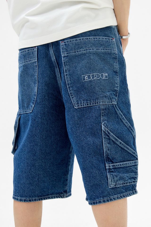BDG Gewaschene Indigoblaue Denim-Oversized-Zimmermannsshorts #2