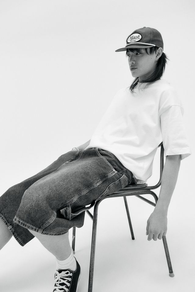BDG Gewaschene Indigoblaue Denim-Oversized-Zimmermannsshorts #6