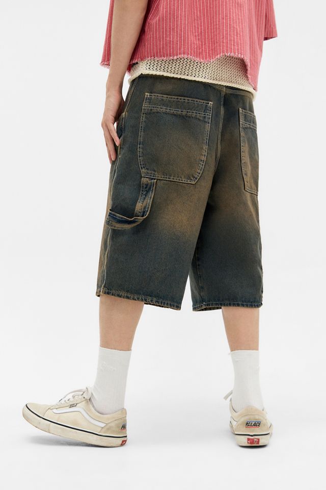 Shorts charpentier oversize en denim teinté pierre BDG #3