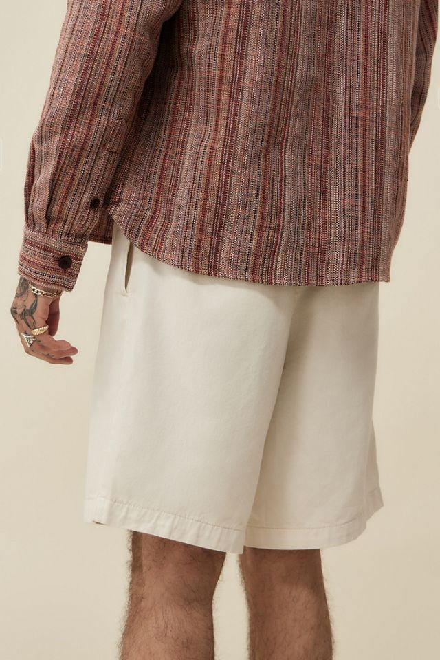 Loom Ecru Twin Pleat Shorts #3