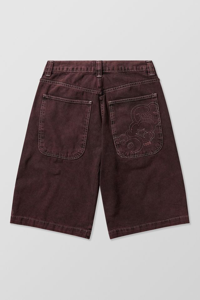 BDG Neo Skate Denim Red Overdyed Shorts #6