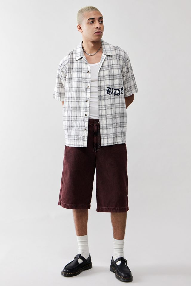 BDG Neo Skate Denim Red Overdyed Shorts #2