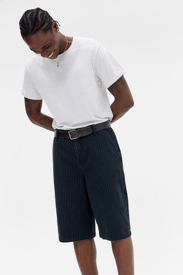 Shorts de travail à rayures fines Errol noirs BDG #1