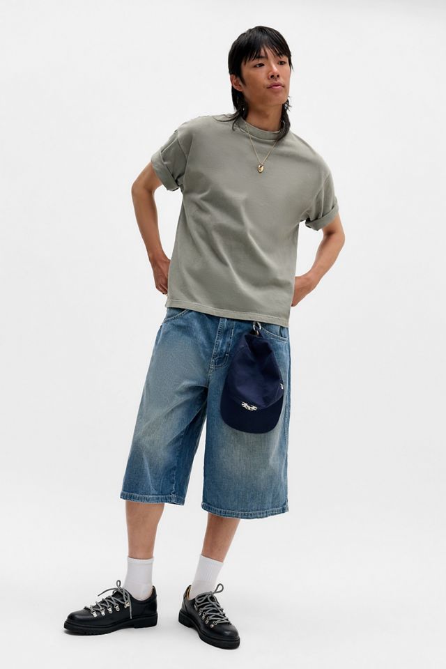 BDG Blue Neo Crosshatch Jorts #1