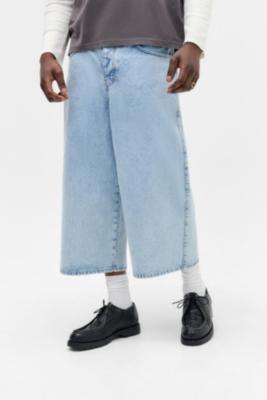 BDG Maxwell Bleach Jorts - Blue 32 at Urban Outfitters