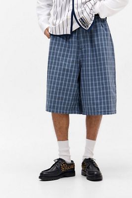 iets frans... Blue Check Poplin Chino Shorts