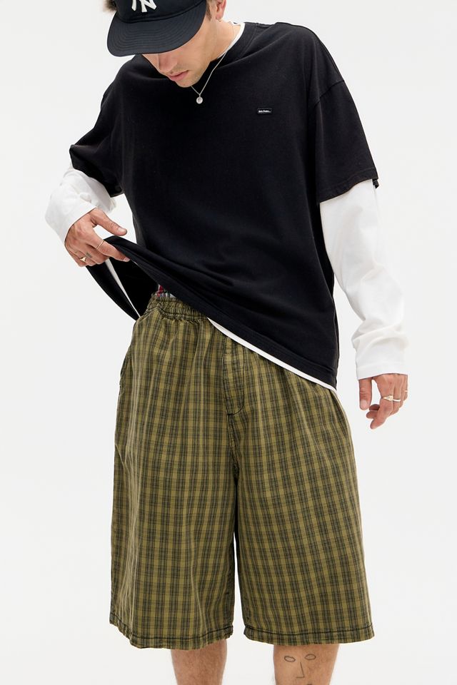 iets frans... Pantalones Cortos Chinos de Popelina a Cuadros en Caqui #1