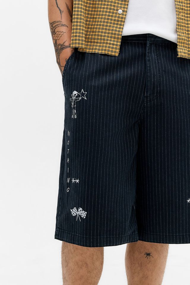BDG Errol Pinstripe Doodle Shorts #1