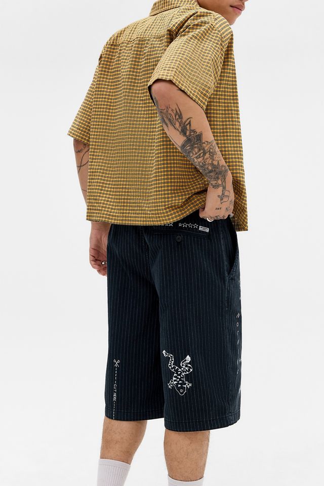 BDG Errol Pinstripe Doodle Shorts #2