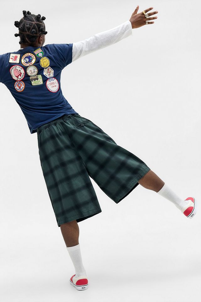 iets frans... Green Check Poplin Chino Shorts #5