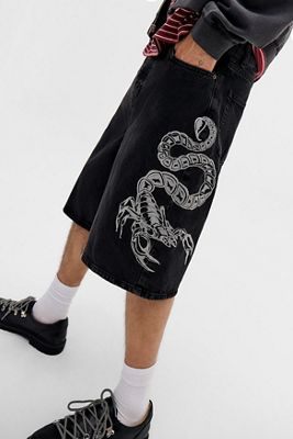 Shorts en denim scorpion noir délavé BDG Jack