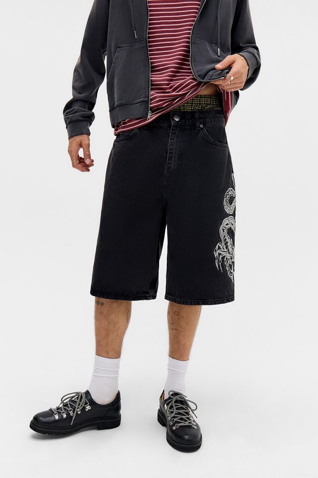 Shorts en denim scorpion noir délavé BDG Jack #1