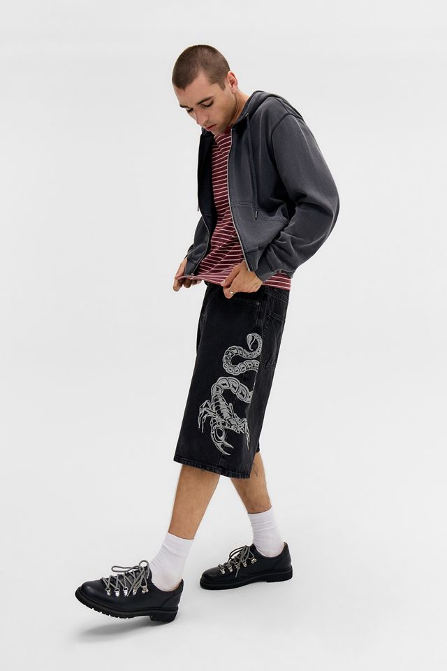 Shorts en denim scorpion noir délavé BDG Jack #2
