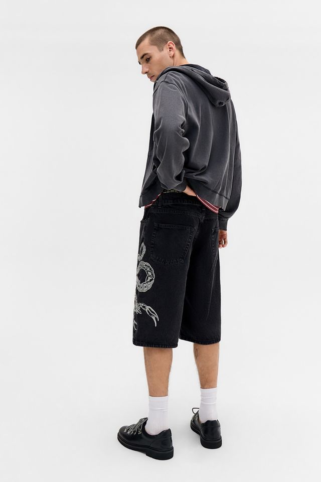 Shorts en denim scorpion noir délavé BDG Jack #3