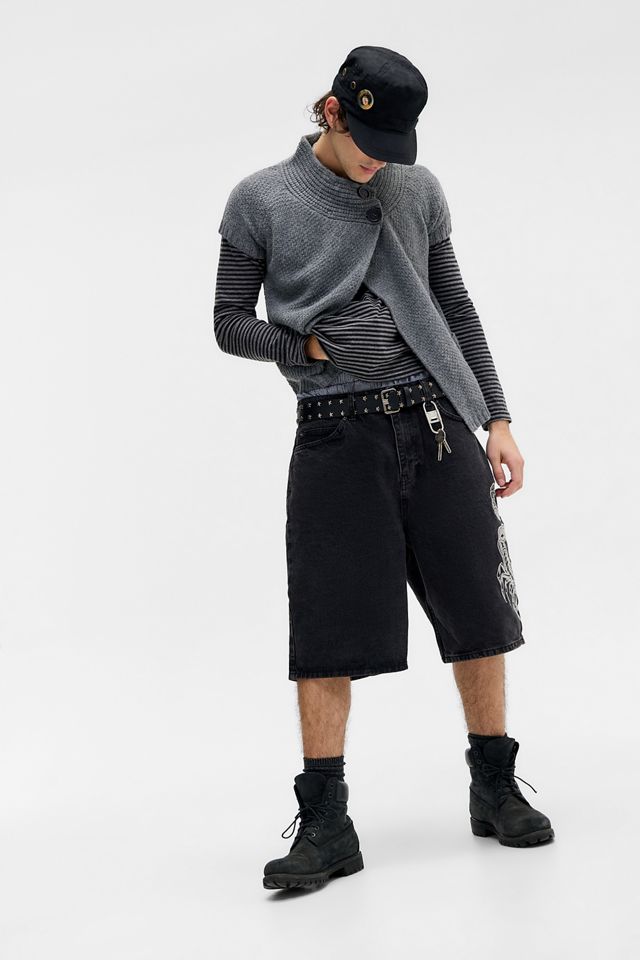 BDG Jack Washed Black Denim Scorpion Denim Shorts #5