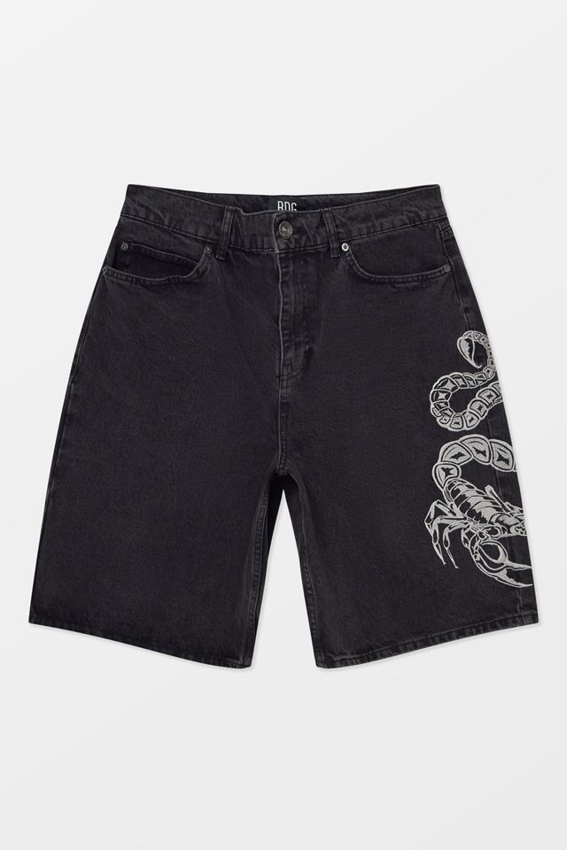 BDG Jack Washed Black Denim Scorpion Denim Shorts #6