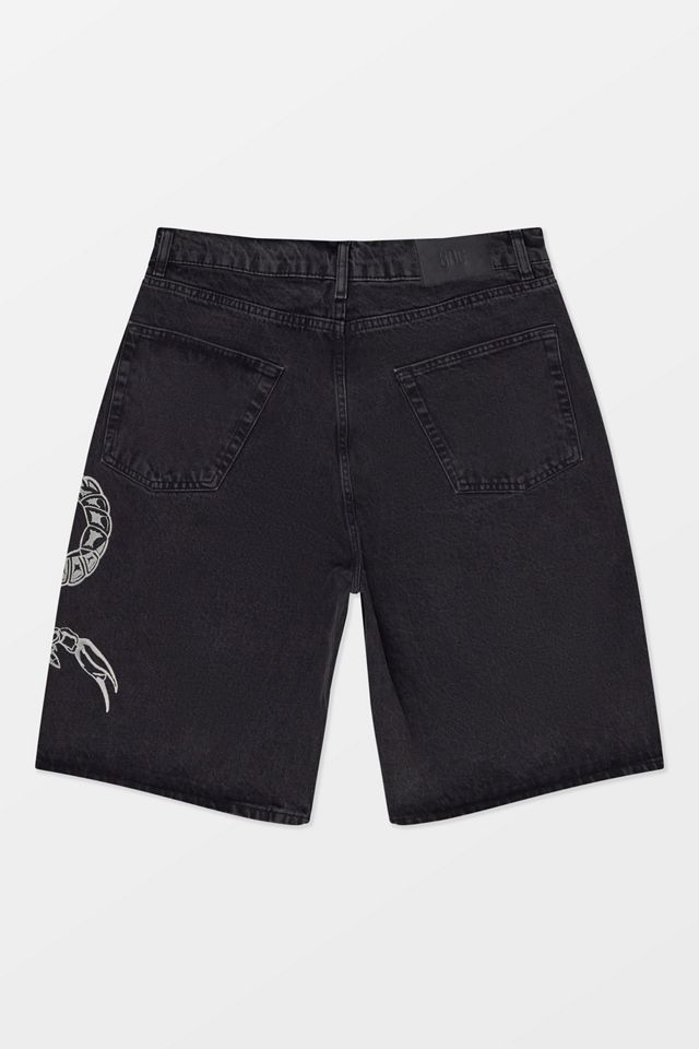 BDG Jack Washed Black Denim Scorpion Denim Shorts #7
