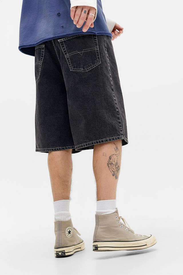 BDG Jack Pantaloncini di Jeans Nero Slavato Spider #3