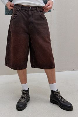 BDG Burgundy Neo Skate Denim Shorts