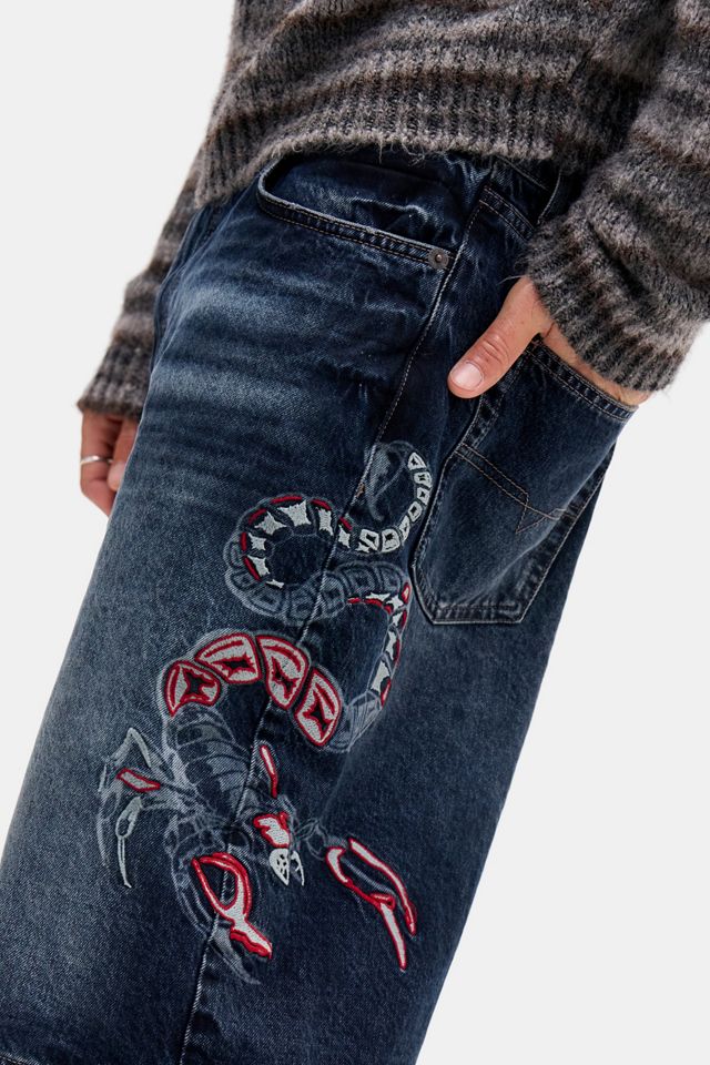 BDG Jack Blau-Schwarz Skorpion-Applikation Jorts #2
