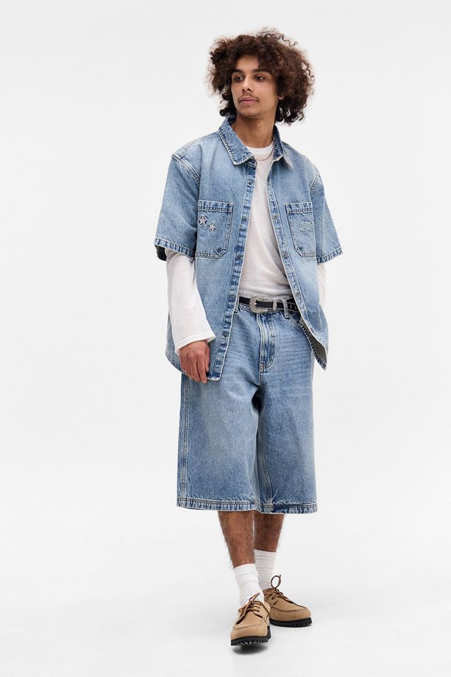 Pantaloncini in Denim Lavaggio Medio AVX Avirex Dept UO Exclusive Dam #1