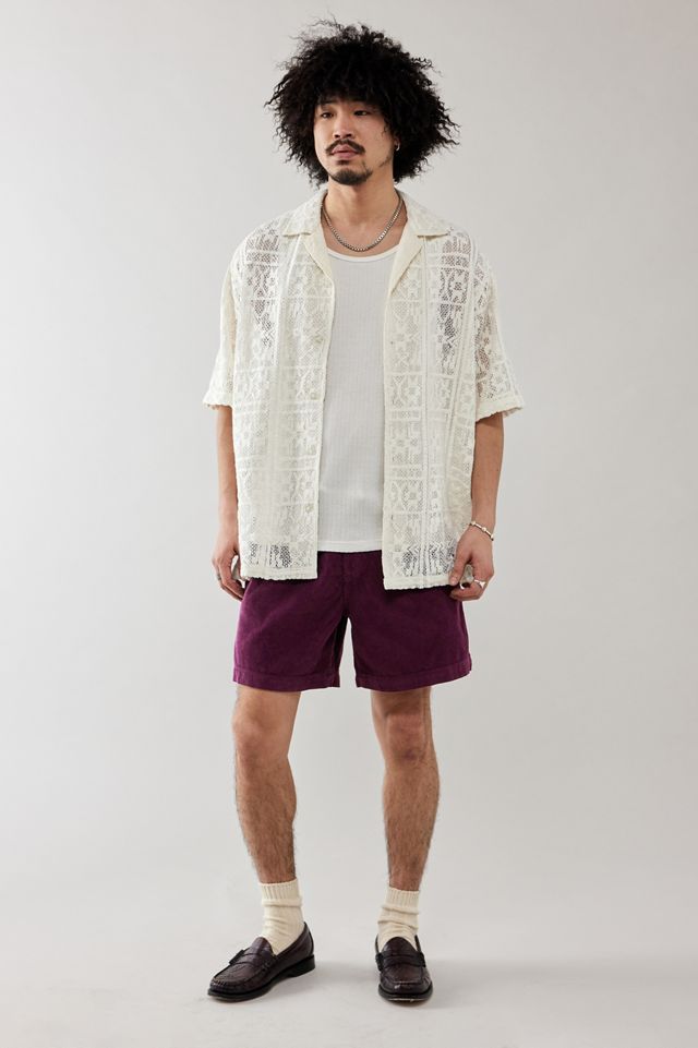 BDG Burgundy Corduroy Shorts #2