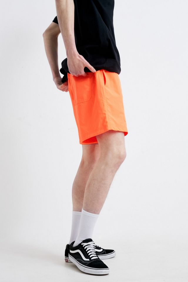 UO Bright Orange Nylon Volley Shorts #2