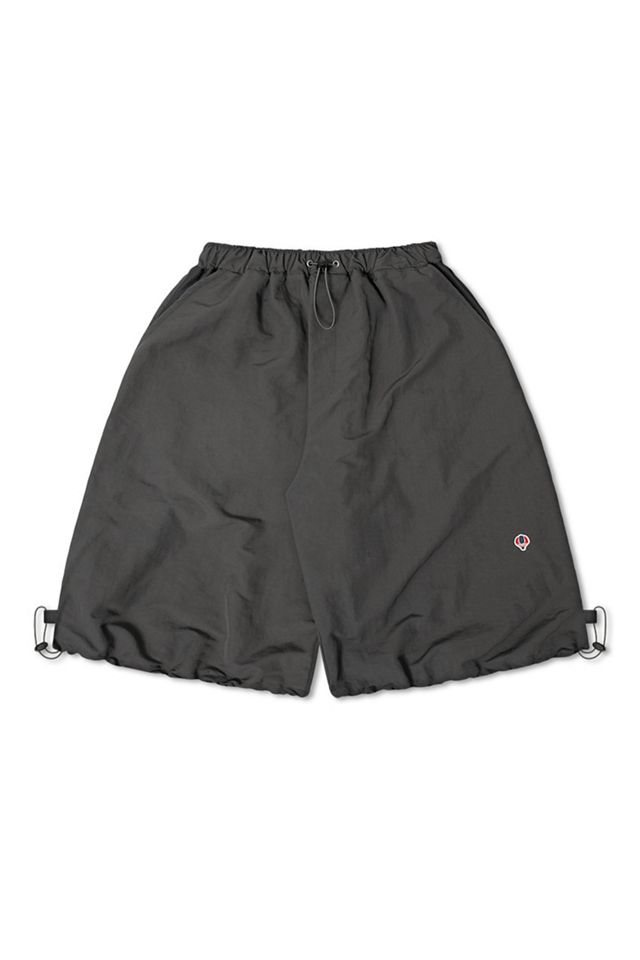 【ANGLAN】Airy Nylon Strap Shorts Anglan Ring Nylon String Half Pants Black | Maplestore