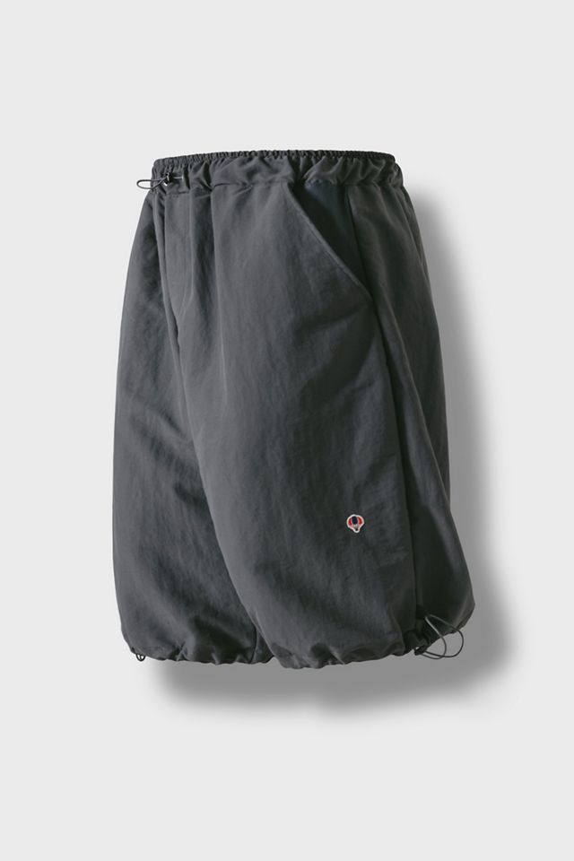 【ANGLAN】Airy Nylon Strap Shorts Anglan Ring Nylon String Half Pants Black | Maplestore