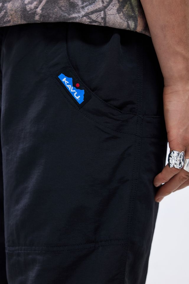 Kavu black big eddy shorts urban outfitters uk