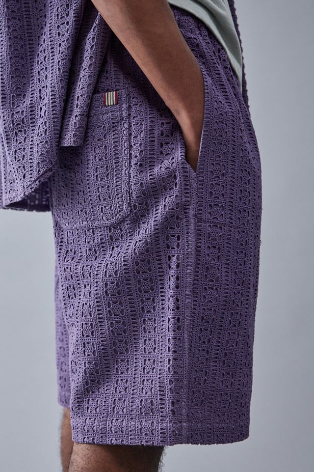 Kardo – Shorts „Kobe" mit Lochstickerei in Lavendel #1