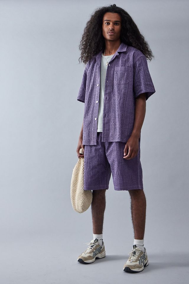 Kardo – Shorts „Kobe" mit Lochstickerei in Lavendel #2