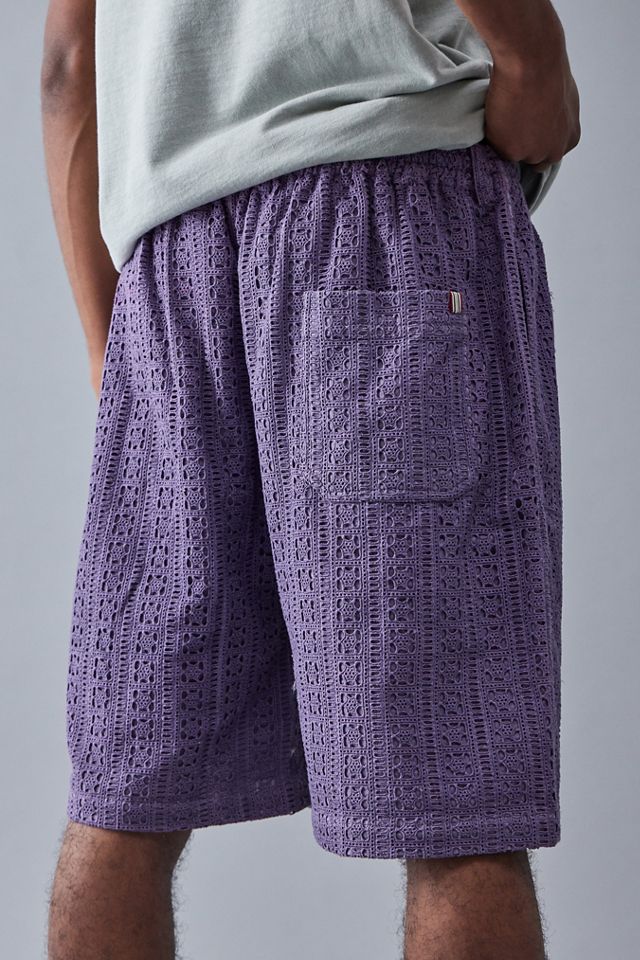 Kardo – Shorts „Kobe" mit Lochstickerei in Lavendel #3