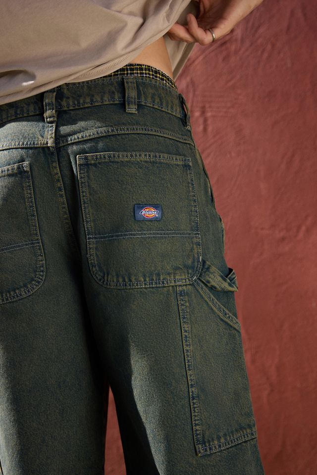 Dickies Green Tone Loose Denim Shorts #4