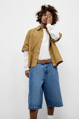 Jaded London Crystalline Jorts | Urban Outfitters UK