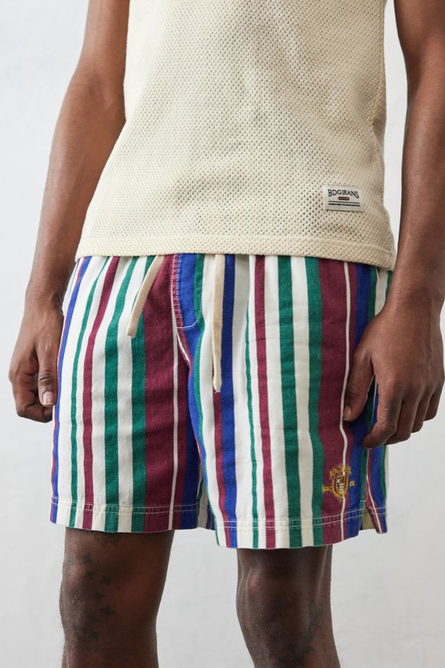 Retro striped shorts deals